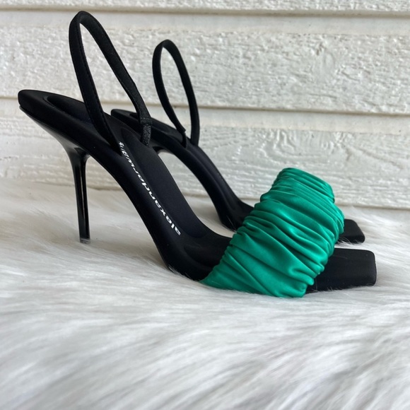 Alexander Wang Emerald Green Heeled Sandals - Picture 3 of 8